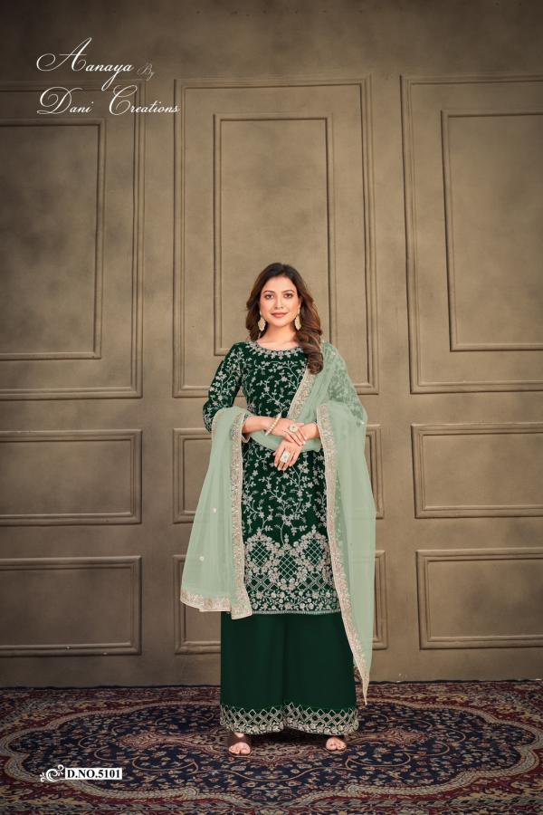 Aanaya 5100 Series Velvet Designer Dress Material Collection